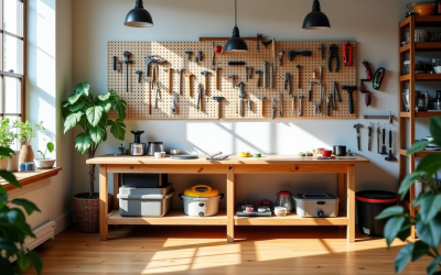 Aménagement malin : astuces pour un atelier de bricolage optimal