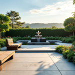 jardin moderne et traditionnel